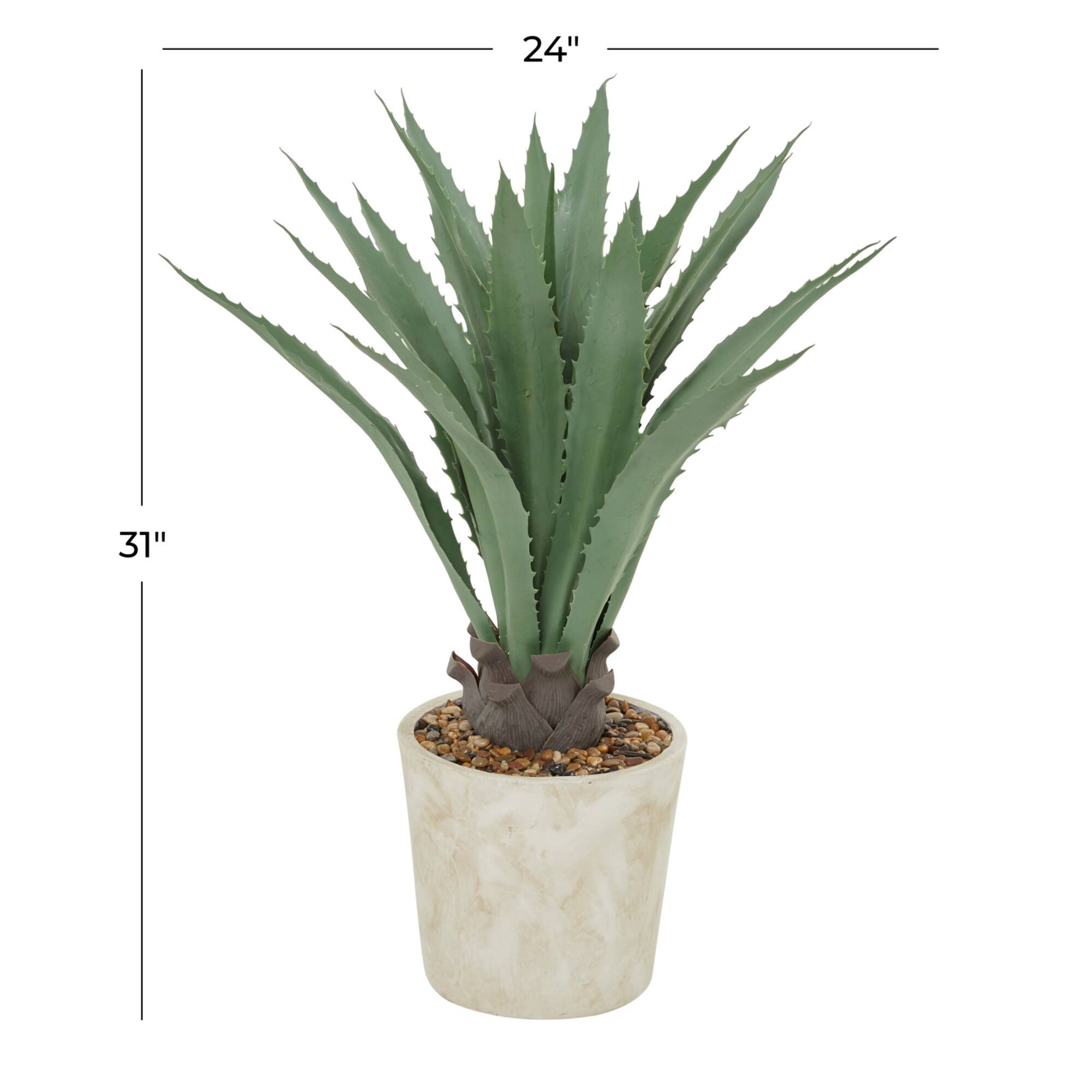 2.5ft. Potted Beige Plastic Contemporary Artificial Foliage